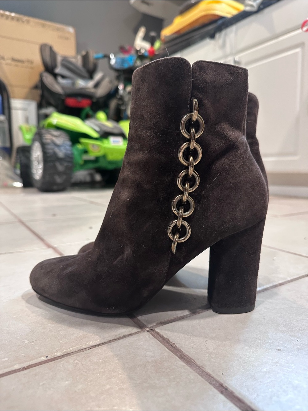 Via Spiga Black Suede Ankle Boots Size 8